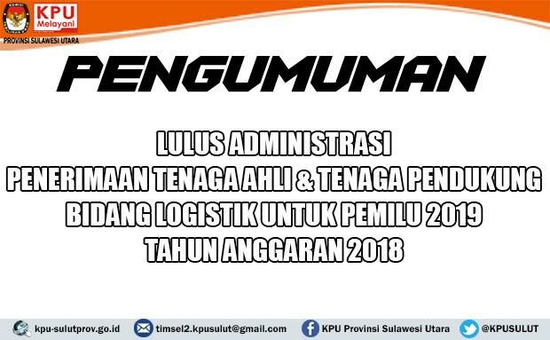 Pengumuman Lulus Administrasi Penerimaan Tenaga Ahli dan Pendukung