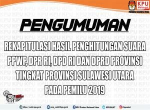 Rekapitulasi Penghitungan Suara Pemilu 2019 Tingkat Provinsi