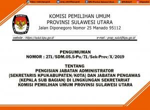 Pengumuman Pengisian Jabatan Administrator dan Jabatan Pengawas