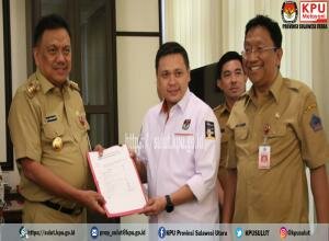Gubernur Olly Tandatangani NPHD Anggaran Pilgub Sulut 2020
